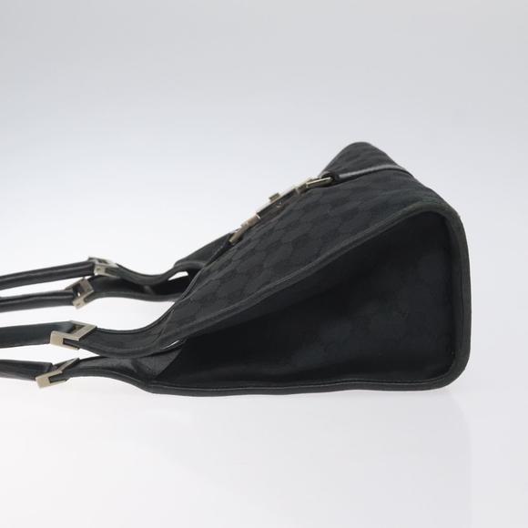 GUCCI GG Canvas Jackie Shoulder Bag Black Silver 002 1067 Auth yk18465 - Picture 5 of 16